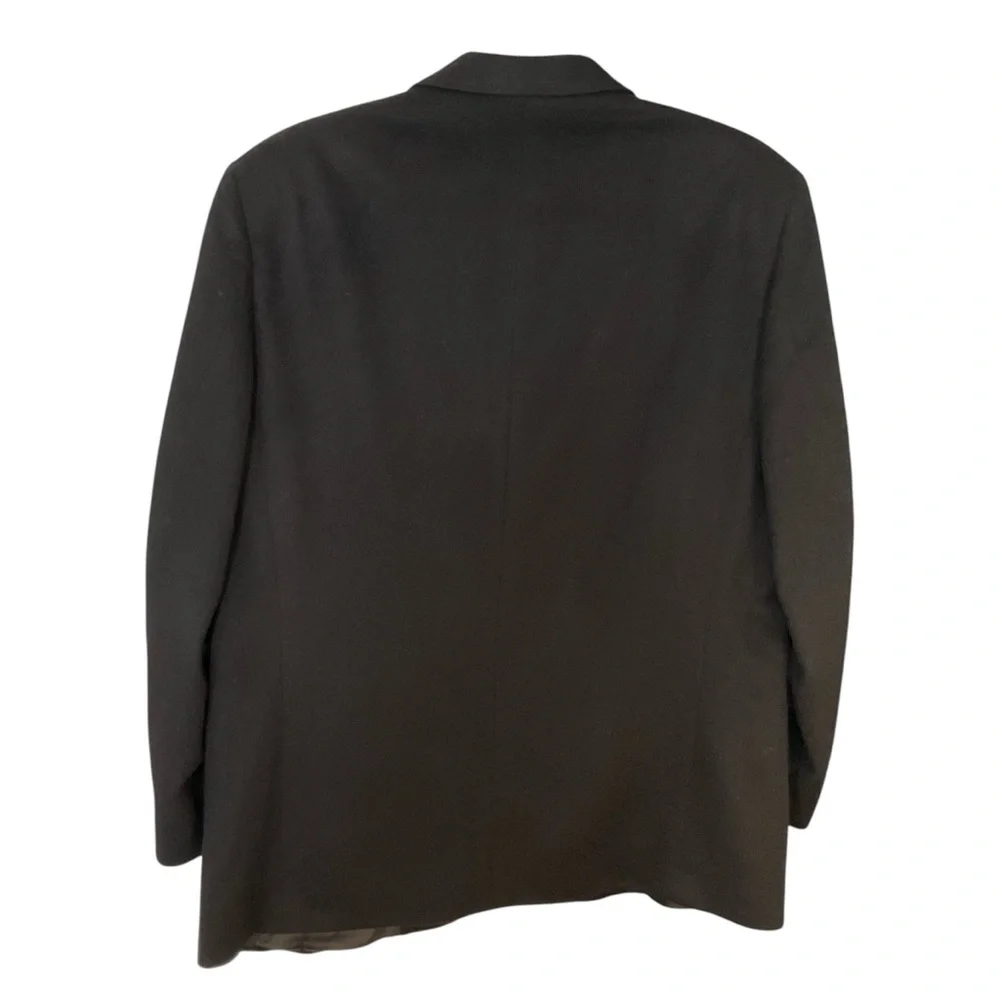 Pavone Men's Black 2 Button 100% Pure Cashmere Blazer Size 42 Short